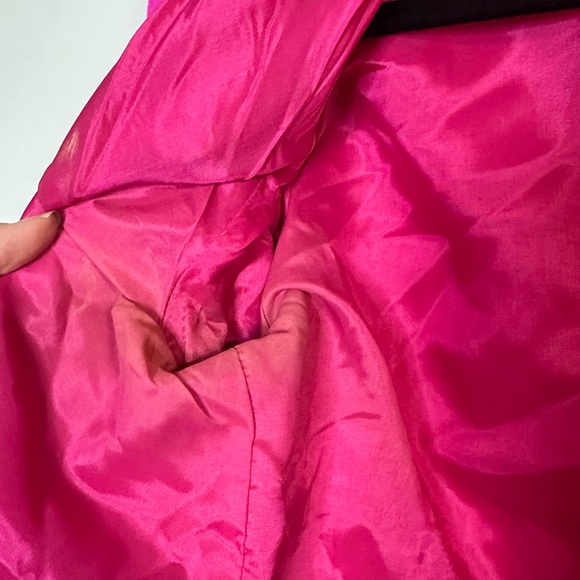 Vintage The Icing Hot Pink 100% Silk Blazer Jacket Size 14 Lined - Picture 8 of 10